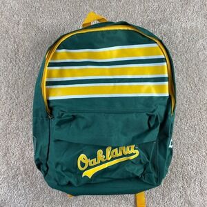 Oakland Athletics MLB Backpack Green Gold Striped Kids School Bag A's Logo
